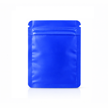 100 Pack – 1g Solid Color Mylar Bags with Oval Window - Royal Blue