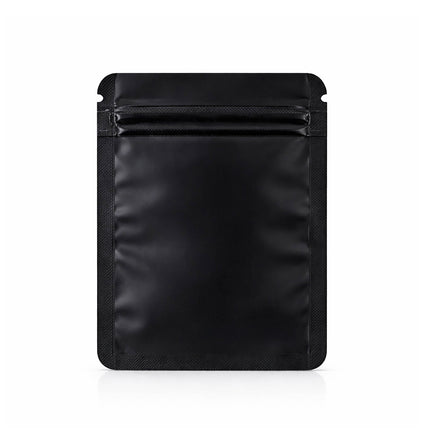 25 Pack – 1lb Solid Color Mylar Bags with Oval Window - Black