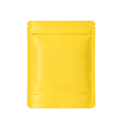 25 Pack – 1lb Solid Color Mylar Bags with Oval Window - Gold