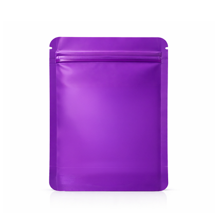 25 Pack – 1lb Solid Color Mylar Bags with Oval Window - Purple