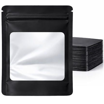 25 Pack - X-Large Solid Color Zip-Seal Foil Pouches (12"x15") Square Window Selection