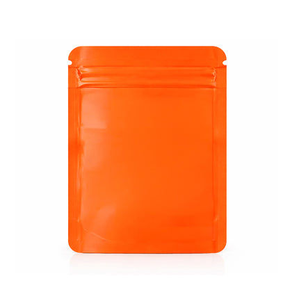 25 Pack – 1lb Solid Color Mylar Bags with Square Window - Orange