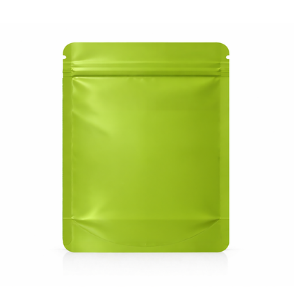 50 Pack – 28g Solid Color Mylar Bags with Oval Window - Green