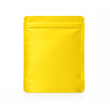 50 Pack – 28g Solid Color Mylar Bags with Oval Window - Yellow