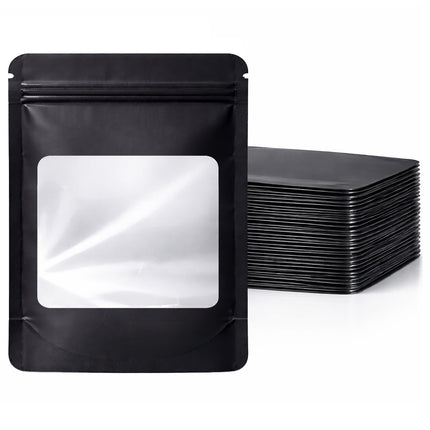 50 Pack - Large Solid Color Zip-Seal Foil Pouches (6"x8") Square Style Selection
