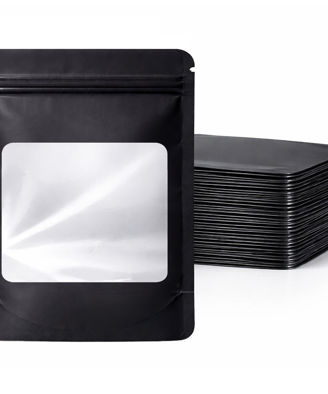 50 Pack - Large Solid Color Zip-Seal Foil Pouches (6"x8") Square Style Selection