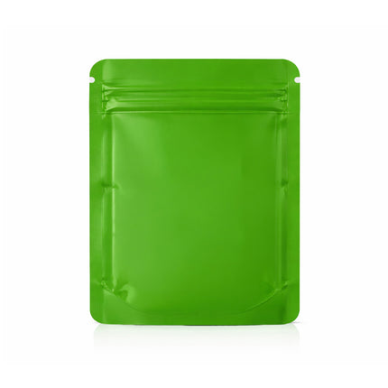 50 Pack – 28g Solid Color Mylar Bags with Square Window - Green
