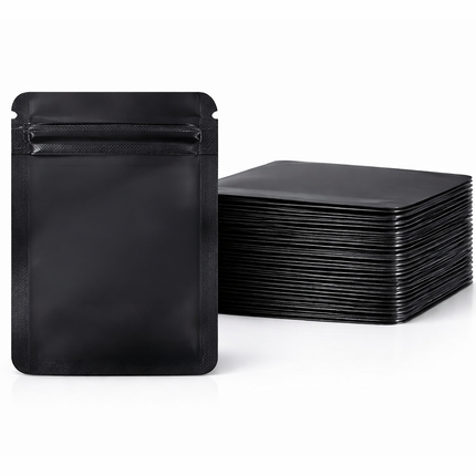 50 Pack – 3.5g  Small (4"x5") Solid Color Mylar Bags - 12 Color Options