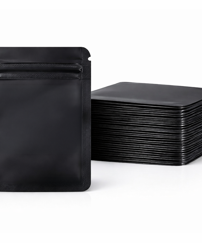 50 Pack – 3.5g  Small (4"x5") Solid Color Mylar Bags - 12 Color Options