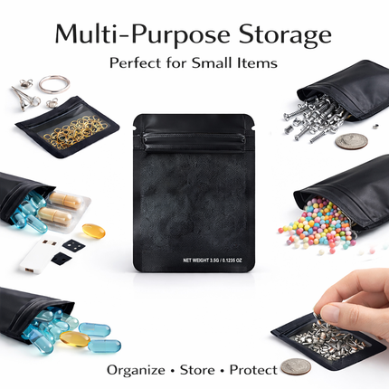 50 Pack – 3.5g  Small (4"x5") Solid Color Mylar Bags - 12 Color Options