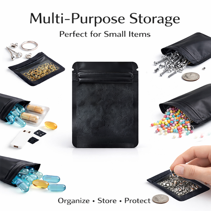 50 Pack – 3.5g  Small (4"x5") Solid Color Mylar Bags - 12 Color Options