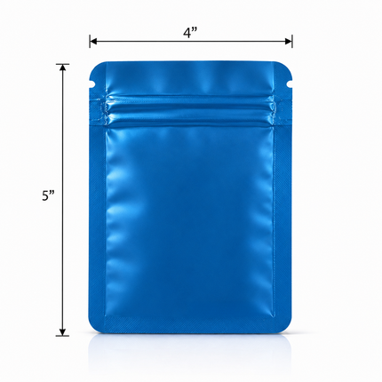 50 Pack – 3.5g  Small (4"x5") Solid Color Mylar Bags - 12 Color Options