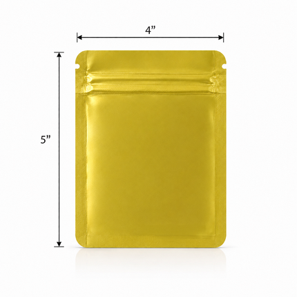 50 Pack – 3.5g  Small (4"x5") Solid Color Mylar Bags - 12 Color Options