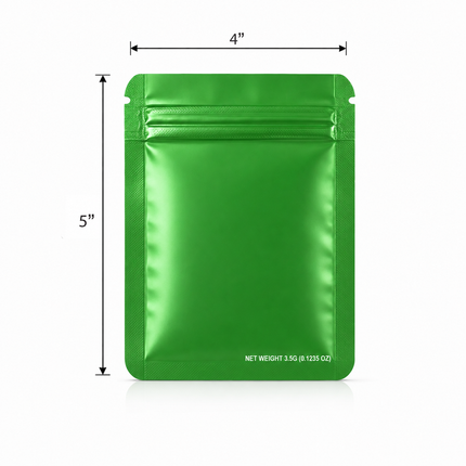 50 Pack – 3.5g  Small (4"x5") Solid Color Mylar Bags - 12 Color Options
