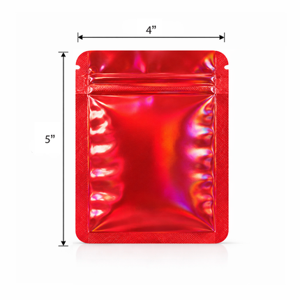 50 Pack – 3.5g  Small (4"x5") Solid Color Mylar Bags - 12 Color Options