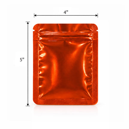 50 Pack – 3.5g  Small (4"x5") Solid Color Mylar Bags - 12 Color Options