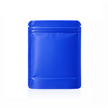 50 Pack – 7g Solid Color Mylar Bags with Oval Window - Royal Blue