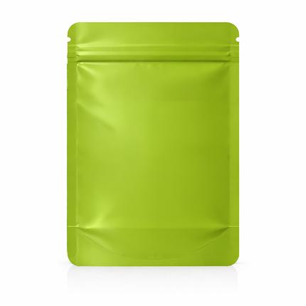 50 Pack – 7g Solid Color Mylar Bags with Oval Window - Green