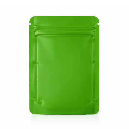 50 Pack – 7g Solid Color Mylar Bags with Square Window - Green