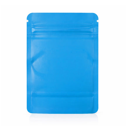 50 Pack – 7g Solid Color Mylar Bags with Square Window - Light Blue