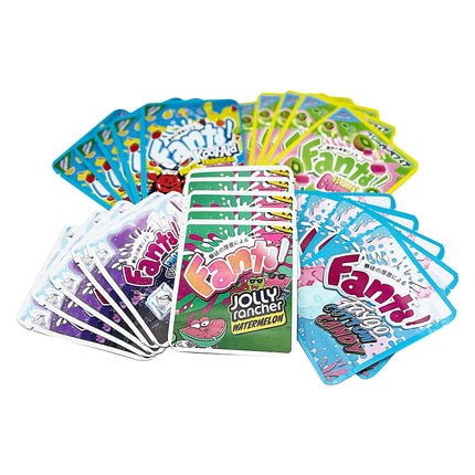 25 Pack 3.5g Thick Sticker Mylar Bags - Fruit Soda Splash Candy Collection