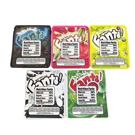 25 Pack 3.5g Thick Sticker Mylar Bags - Fruit Soda Splash Candy Collection Vol. 2