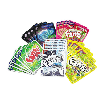 25 Pack 3.5g Thick Sticker Mylar Bags - Fruit Soda Splash Candy Collection Vol. 2