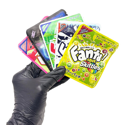 25 Pack 3.5g Thick Sticker Mylar Bags - Fruit Soda Splash Candy Collection Vol. 2