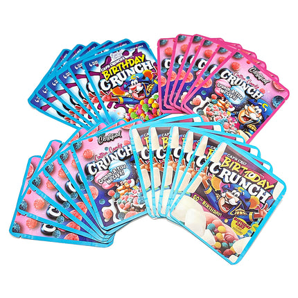 25 Pack 3.5g Thick Sticker Mylar Bags - Crunch Cereal Collection