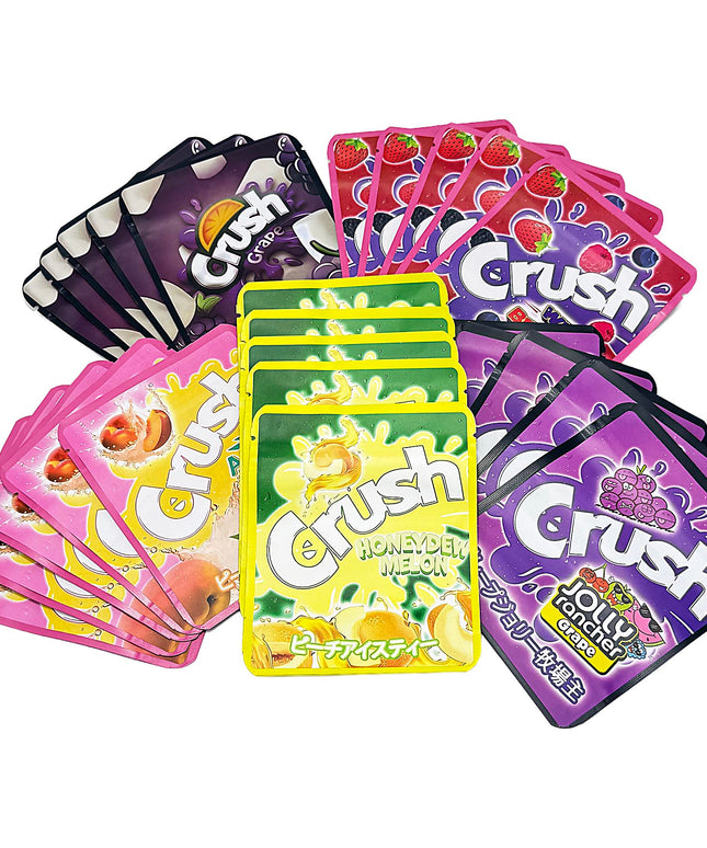 25 Pack 3.5g Thick Sticker Mylar Bags - Soda Splash Soda Collection