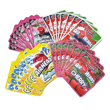 25 Pack 3.5g Thick Sticker Mylar Bags - Chewy Twist Candy Collection