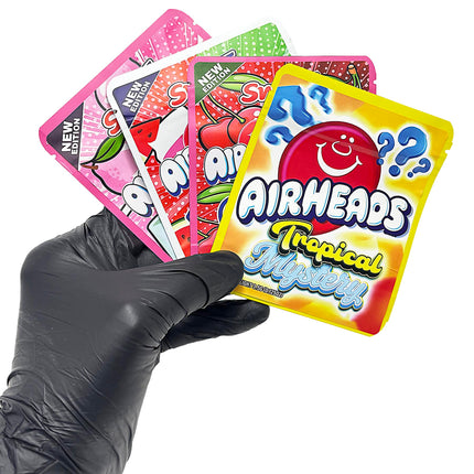 25 Pack 3.5g Thick Sticker Mylar Bags - Chewy Twist Candy Collection