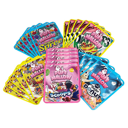 25 Pack 3.5g Thick Sticker Mylar Bags – plush Mallow Collection Vol. 2