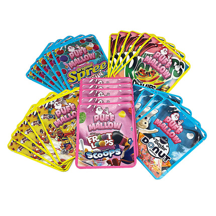 25 Pack 3.5g Thick Sticker Mylar Bags - plush Mallow Collection Vol. 2