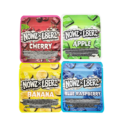 25 Pack 3.5g Thick Sticker Mylar Bags Premium Smell Proof Packaging Mix  | Now & Later Candy Collection