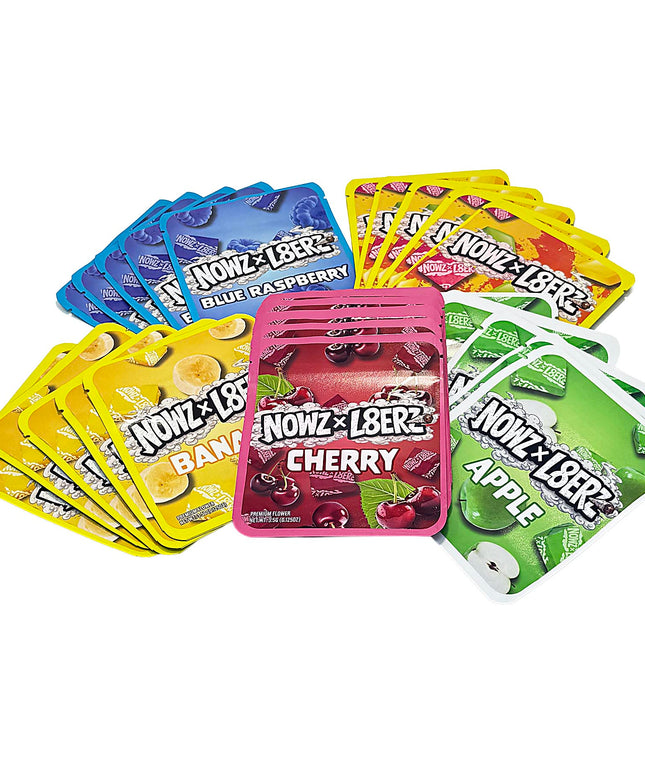 25 Pack 3.5g Thick Sticker Mylar Bags Premium Smell Proof Packaging Mix  | Now & Later Candy Collection