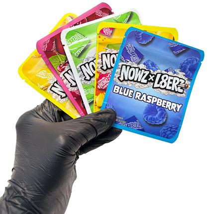 25 Pack 3.5g Thick Sticker Mylar Bags Premium Smell Proof Packaging Mix  | Now & Later Candy Collection