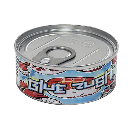 12 Pack 3.5g Blue Wave Tin Can Storage Containers