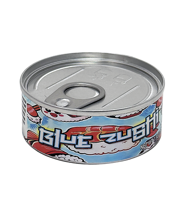 12 Pack 3.5g Blue Wave Tin Can Storage Containers