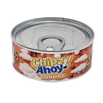 12 Pack 3.5g Choco Chip Sundae Sundae Tin Can Containers