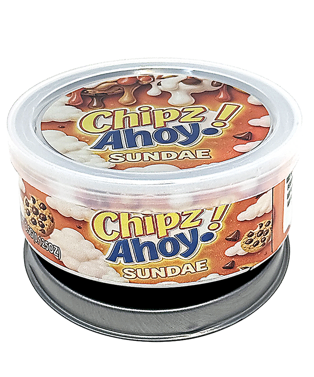 12 Pack 3.5g Choco Chip Sundae Sundae Tin Can Containers