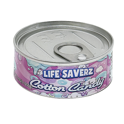 12 Pack 3.5g Ring Candy Cotton Candy Tin Containers