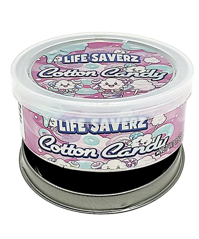 12 Pack 3.5g Ring Candy Cotton Candy Tin Containers