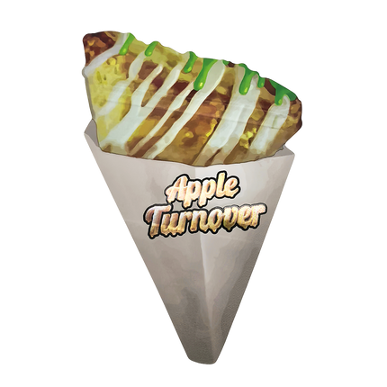 50 Pack 3.5g Special Die Cut Shaped Mylar Bags – Apple Pastry Design