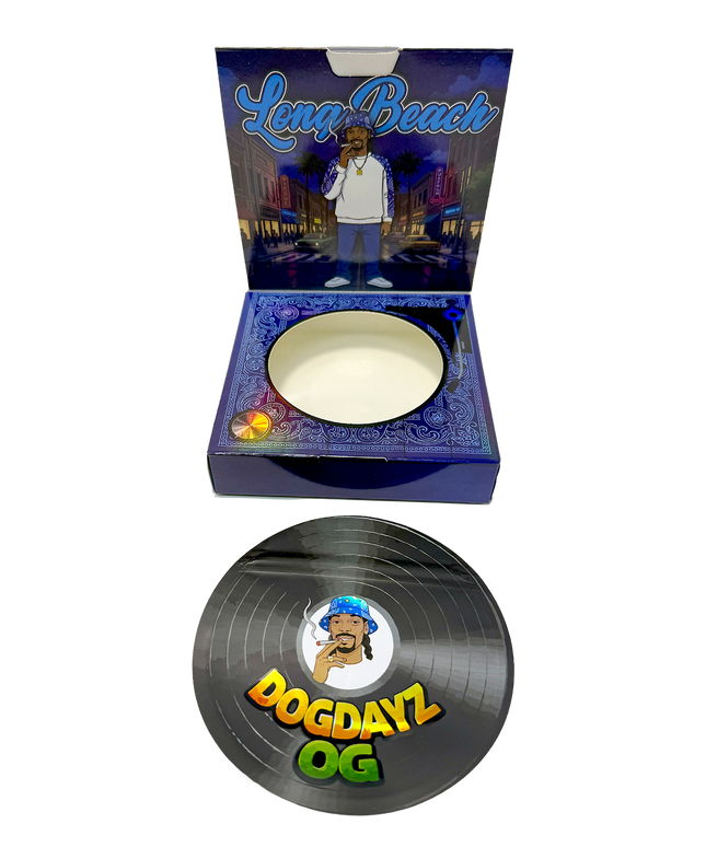 12 Pack 3.5g Vinyl Record Style Mylar Bags - Playful Graphic