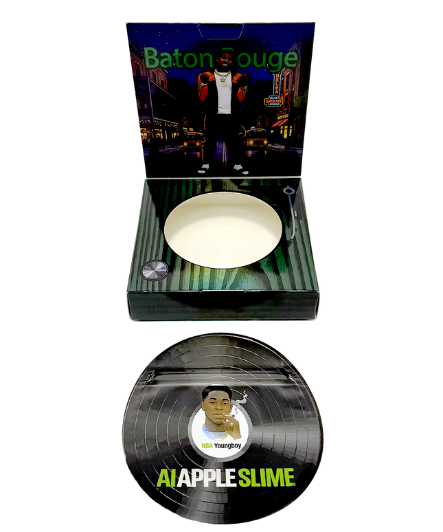 12 Pack 3.5g Vinyl Record Style Mylar Bags - Apple Design