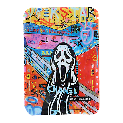 100 Count 1g Mylar Bags – Dark Graphic Design
