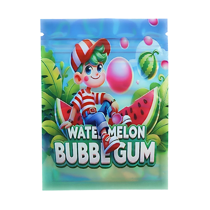 1g Watermelon Bubble Gum Graphic Mylar Bags – 100 Count