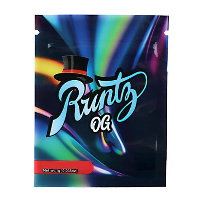 1g Mylar Bags – Blue Graphic, 100 Pack