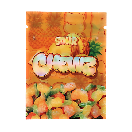 1g Sour Candy Graphic Mylar Bags – 100 Count